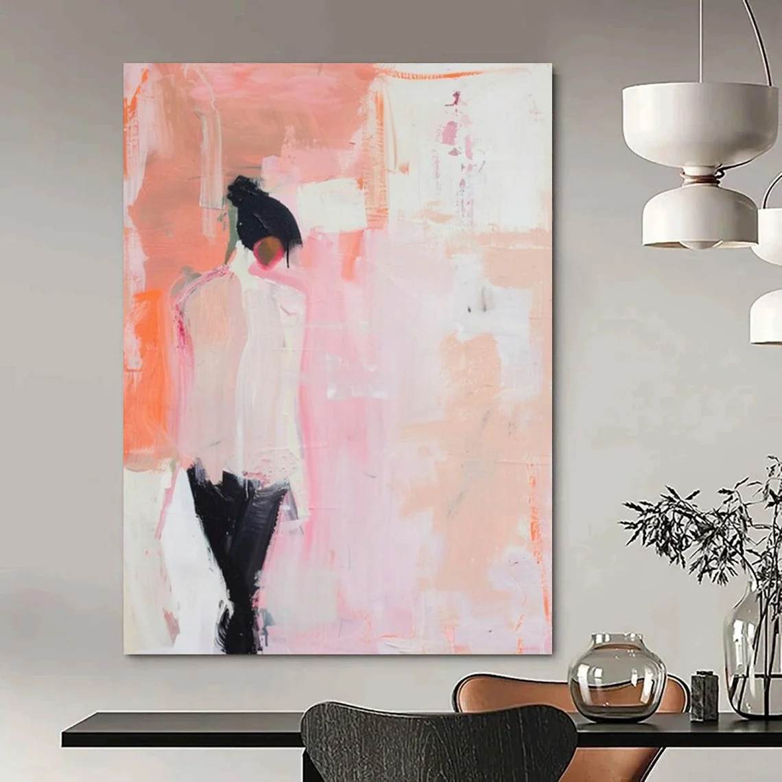 White Handmade Figure Minimal Abstract Artwork 749BW